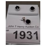 MARKED EARRINGS AND CHARM 925