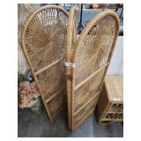 3 SECTION WICKER ROOM DIVIDER