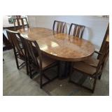 DINING TABLE, 6 CHAIRS