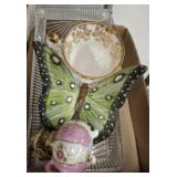 DECORATIVE PORCELAINS, GLASS PLATTER