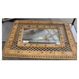 WICKER FRAME MIRROR