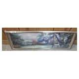 FRAMED PUZZLE-CABIN/HORSES SCENE