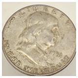 1951  FRANKLIN SILVER HALF DOLLAR