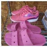 CROCS SIZE 7 AND PUMA 6.5C SHOES