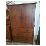BASSETT 3 DRAWER 2 DOOR MEDIA CABINET