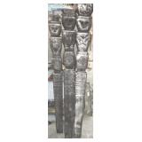 3 PC WOODEN TRIBAL ART