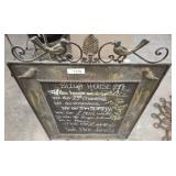 METAL FRAME CHALKBOARD SIGN