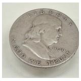 1949 FRANKLIN SILVER HALF DOLLAR