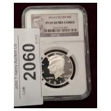 GRADED 2014-S SILVER CAMEO KENNEDY HALF DOLLAR