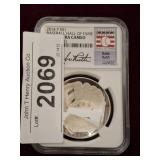 GRADED 2014 BASEBALL HOF SILVER DOLLAR