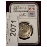 GRADED 2014 BASEBALL HOF SILVER DOLLAR