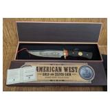 WILD WEST BOWIE KNIVES, INDIAN/BUFFALO