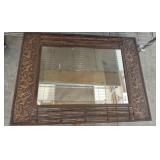 WALL MIRROR IN AFRICAN ANIMAL THEMED FRAME