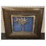 METAL LASER CUT PALMETTO STATE WALL DECOR FRAMED