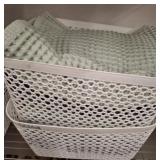 BASKET OF BATHROOM LINENS
