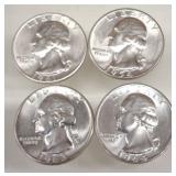 4 WASHINGTON SILVER QUARTERS