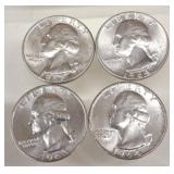 4 WASHINGTON SILVER QUARTERS