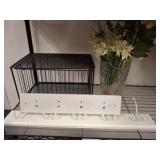 HAT RACKS, WIRE BOX AND VASE