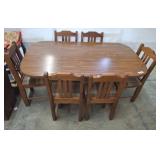 DINING TABLE, 6 CHAIRS