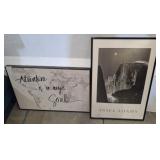 2 PC WALL ART-ANSEL ADAMS, ADVENTURE MAP