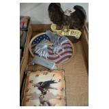 EAGLE DECOR, PLAQUES AND CLOCK