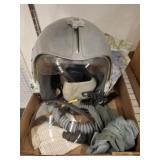 MILITARY HELMET AND O2 MASK