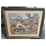 SHELLS ON TABLE PRINT