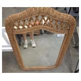 WICKER FRAME MIRROR