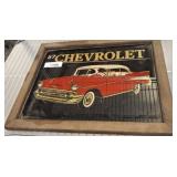 FRAMED 57 CHEVROLET SIGN