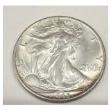 1945 WALKING LIBERTY SILVER HALF DOLLAR