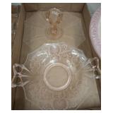 PINK DEPRESSION SNACK PLATE, BOWL