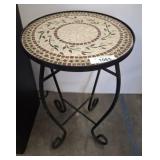 MOSAIC  TOP METAL BASE PLANT STAND