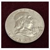 1962 FRANKLIN SILVER HALF DOLLAR