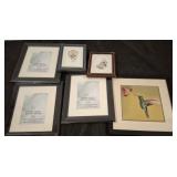 ASSORTED FRAMES AND PRINTS