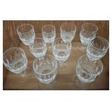 WATERFORD STEMWARE, TRAY LOT * ONE CHIPPED OBSERVE