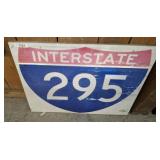 INTERSTATE 295 WOODEN SIGN