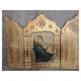 RELIGIOUS ICON IN FOLDING FRAME 10 IN