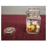 JAR WITH MARBLES