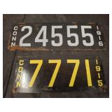 VINTAGE PORCELAIN LICENSE PLATES