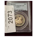 GRADED 1995 BASEBALL OLYMPIC HALF DOLLAR