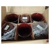 RED DECORATIVE FLOWER VASES