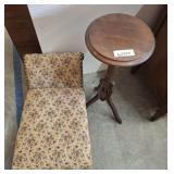 UPHOLSTERED FOOTSTOOL, PLANT STAND