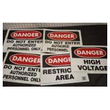 DANGER PLASTIC SIGNS