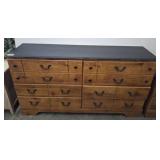 6 DRAWER DRESSER W/ PAINTED TOP