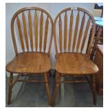 PR ARROW BACK OAK CHAIRS