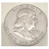 1961  FRANKLIN SILVER HALF DOLLAR