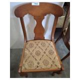 MAPLE CHAIR W/ UPHOLSTERED SEAT