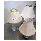 3 NAUTICAL THEMED LAMPS