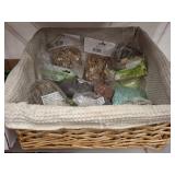 BASKET OF ASSORTED DECOR