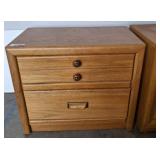 2 DRAWER OAK NIGHT STAND